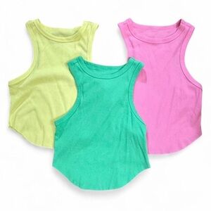Bundle of Wild Fable tanks Sleeveless Tops - Pink, Green, Yellow